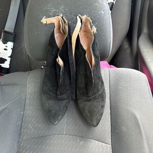 Elegant Black Suede Ankle Boots